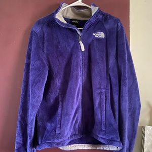 Purple North Face soft fuzzy jacket size large -women’s